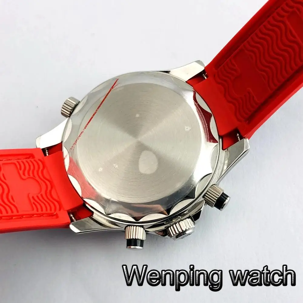 Bliger Новинка 41 мм Серебряный чехол сапфировый Кристалл керамический Безель синий