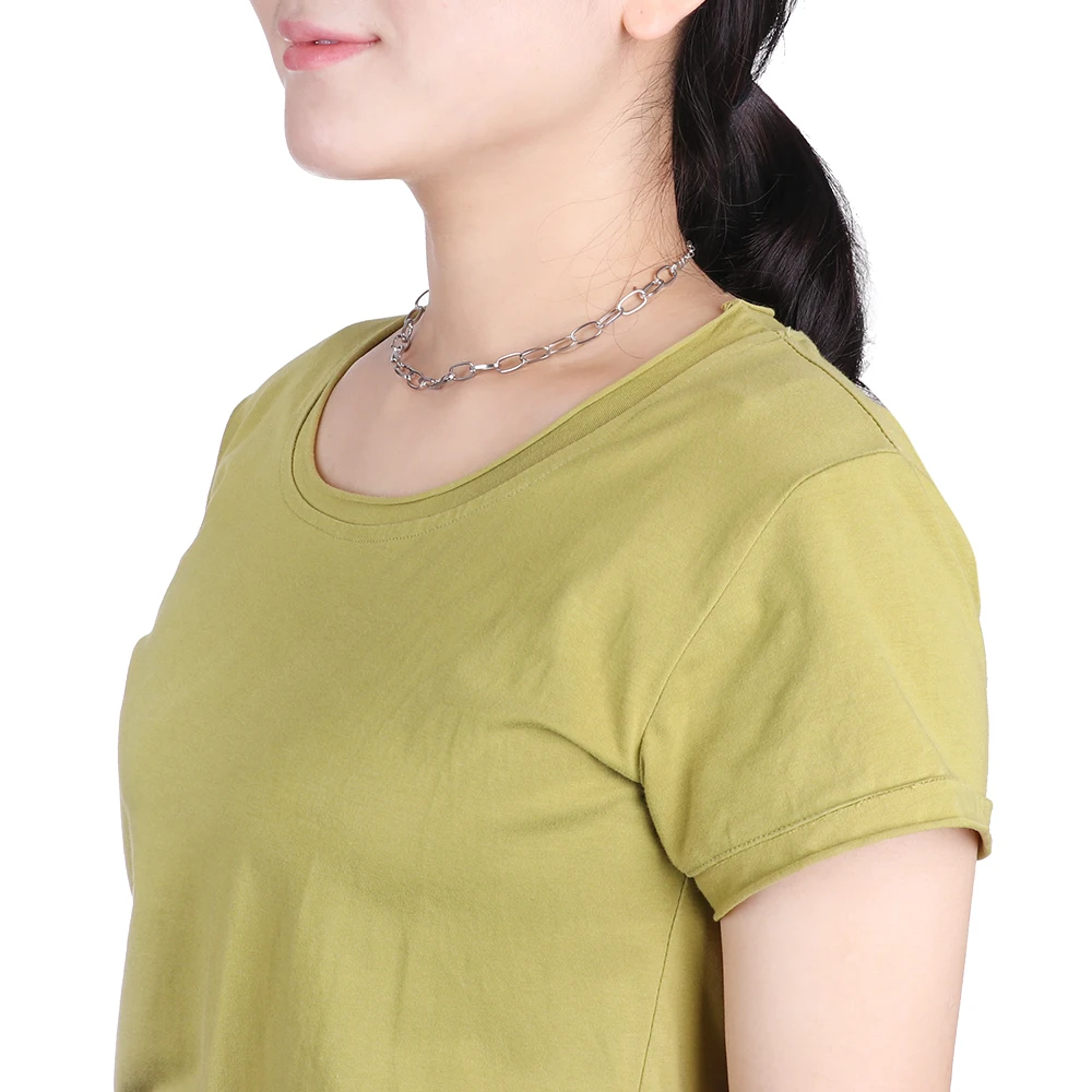 Женское винтажное ожерелье из алюминия золотистого и серебристого