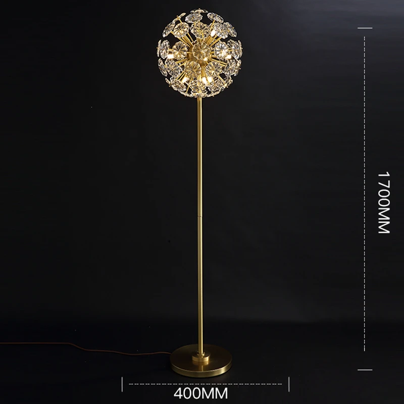 Современный напольный Хрустальный Торшер для модниц комнатные освещение G9