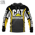 Толстовка с капюшоном для мужчин и женщин, спортивная одежда, гусеничный экскаватор, 3D-печать, графика, муж