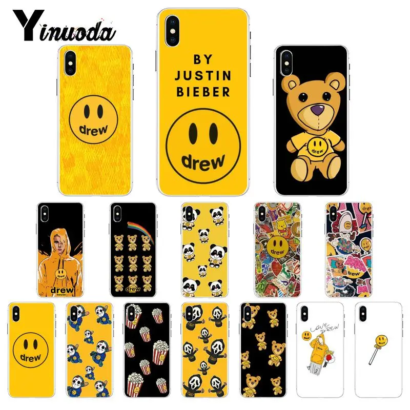 Yinuoda Drew House Джастин Бибер Мягкий Силиконовый ТПУ чехол для телефона iPhone 8 7 6 6S X XS MAX 5
