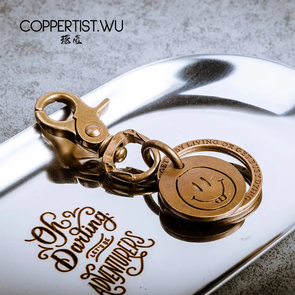 COPPERTIST.WU ручная работа бронзовые брелки для мужчин легко зажимаемые