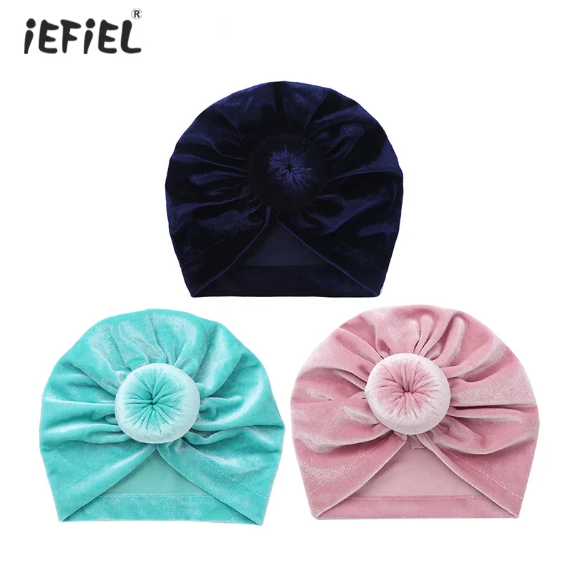 

Cute Newborn Head Hat Soft Corduroy Bowknot Turban Knot Headband Mix Color Baby Hat Beanie Elastcic Headwear for Baby Girls Boys