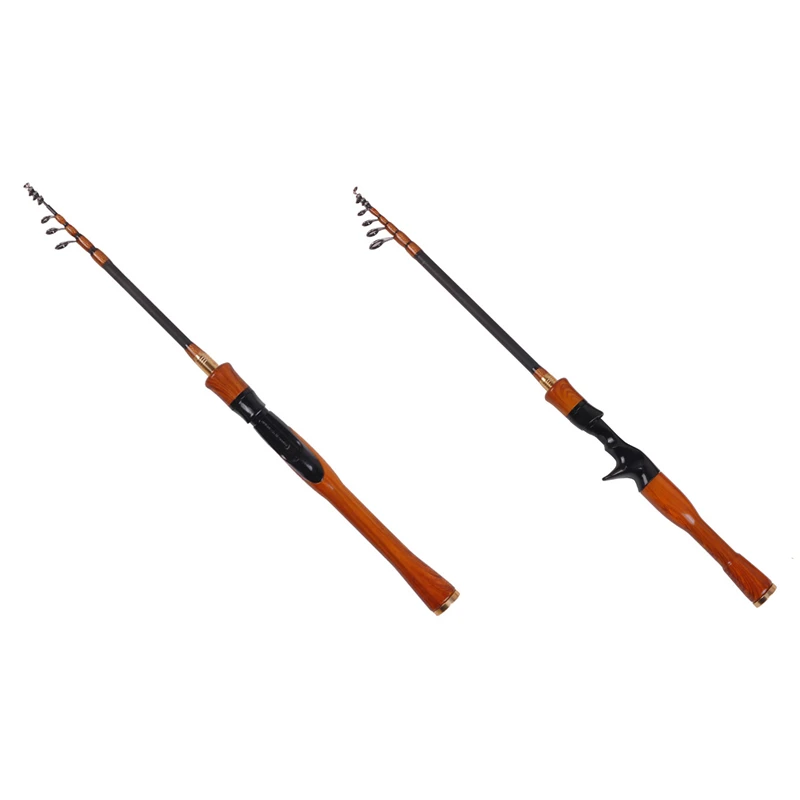 

Carbon Telescopic Fishing Rod 168Cm Ul Adjustable Telescopic Lure Rod Throwing Rod Solid Wood