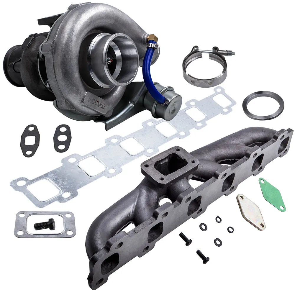 Турбокомпрессор T04E T3 T4 420B HP V-band компрессор 400 + Boost коллектор для Nissan Safari GQ GU