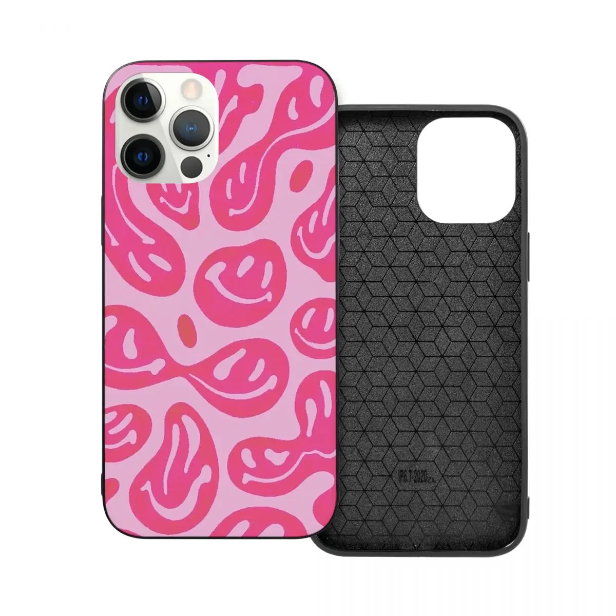 

Горячий розовый расплавленный психоделический ПК стеклянный ТПУ чехол для телефона iPhone 13 12 11 Xs Xr X Pro Max Mini 7 8 Se2 Plus 6 6S