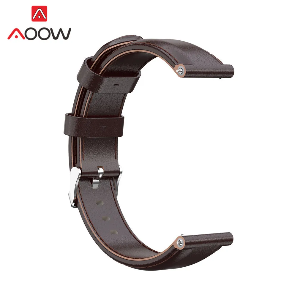 20 мм 22 мм ремешок из натуральной кожи для samsung Galaxy Watch 42 мм 46 мм Active gear Sport S3 S2 быстросъемный браслет ремешок