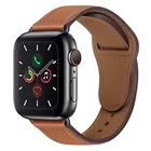 Кожаный ремешок для Apple watch 44 мм 40 мм 42 мм 38 мм 44 мм ремешок для часов из натуральной кожи браслет для Apple watch 6 5 4 3 se ремешок