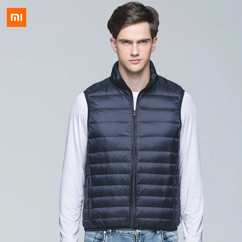 

Xiaomi Youpin Lightweight Down Vest Men Short Winter Men Stand-up Collar Fashion Down Vest Jacket Tide Light Warm and Portable