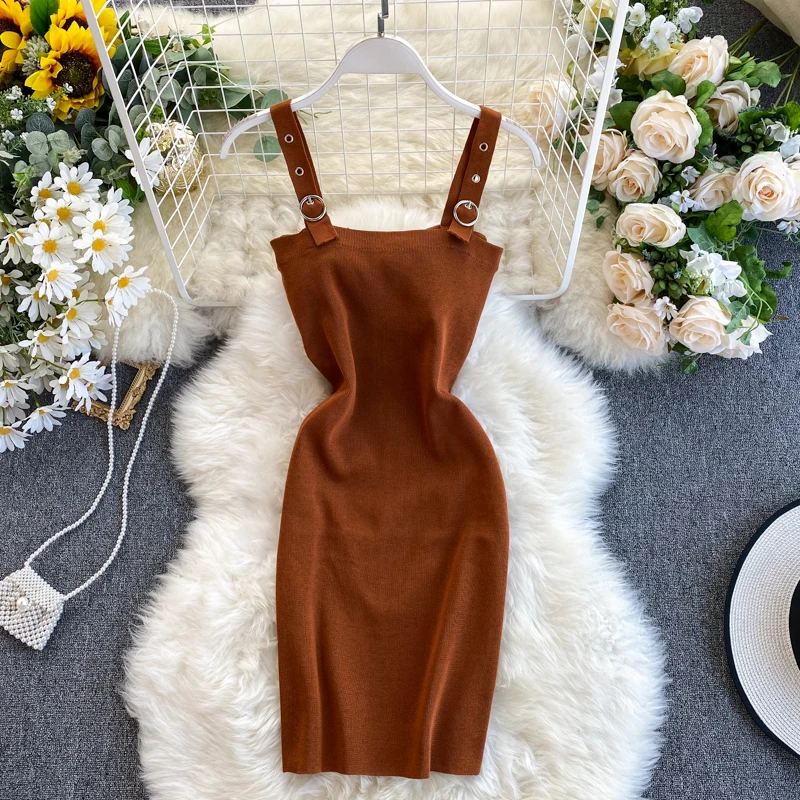 Новое Женское облегающее мини платье без рукавов однотонное сексуальное на