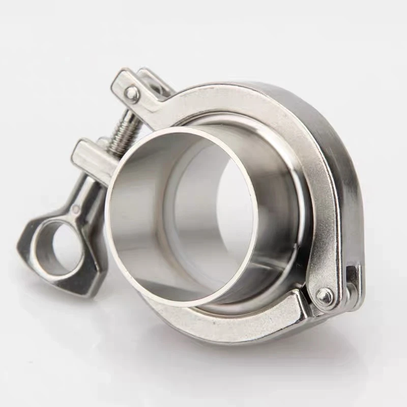 Union 63mm Pipe O/D Sanitary 77.5mm Tri Clamp Weld Ferrule + Silicon Gasket 304 Stainless Steel For Homebrew | Обустройство дома
