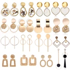 Серьги-подвески женские металлические, эффектные, 2019