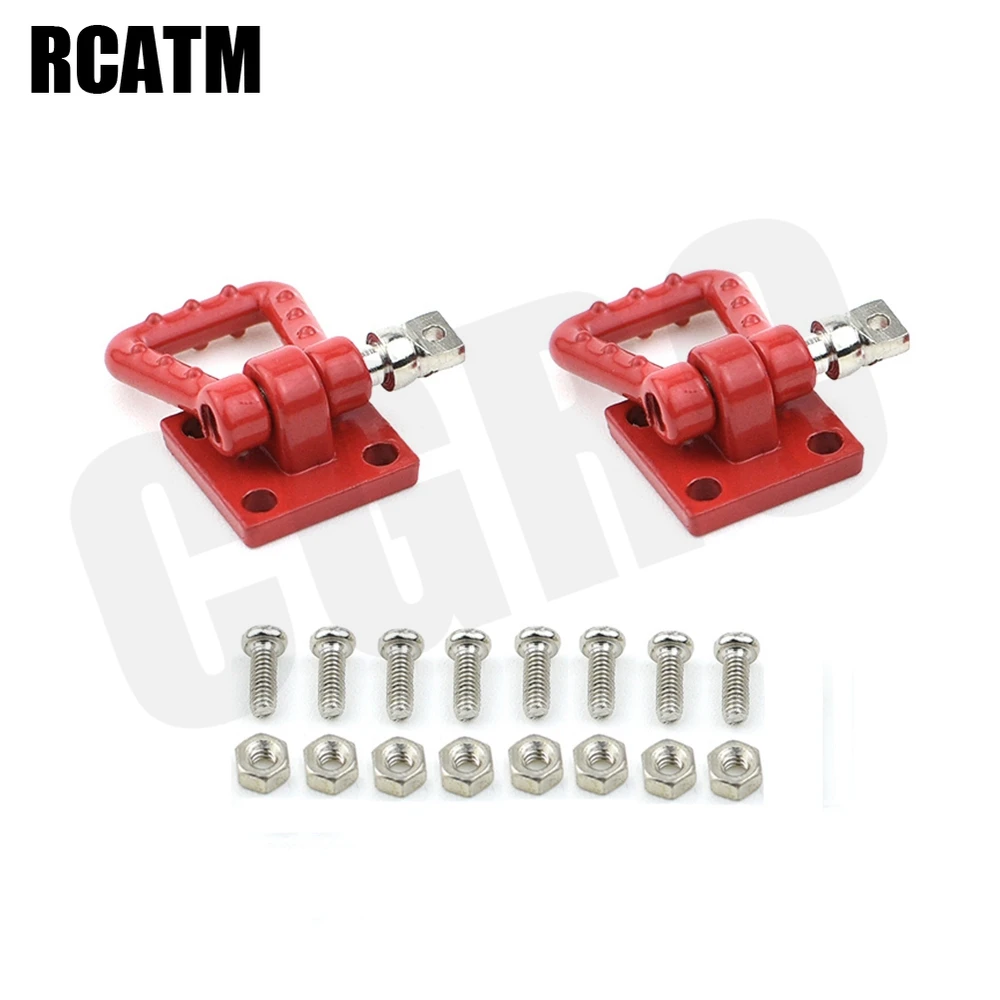 Металлическая пряжка с крючком для прицепа, украшение для 1/10 RC гусеничного автомобиля TRX4 G500 TRX6 G63 D90 Axial Scx10 Wraith CC01 Tamiya VS4 Jimny