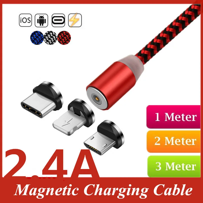 2.4A быстрое зарядное устройство Магнитный зарядный кабель для iPhone XS XR X 7 6 htc LG4 5 V20