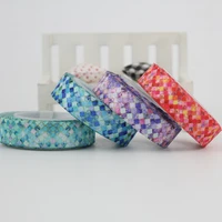 geometric lattice printed grosgrain ribbon diy handmade materialswedding gift wrap 25mm