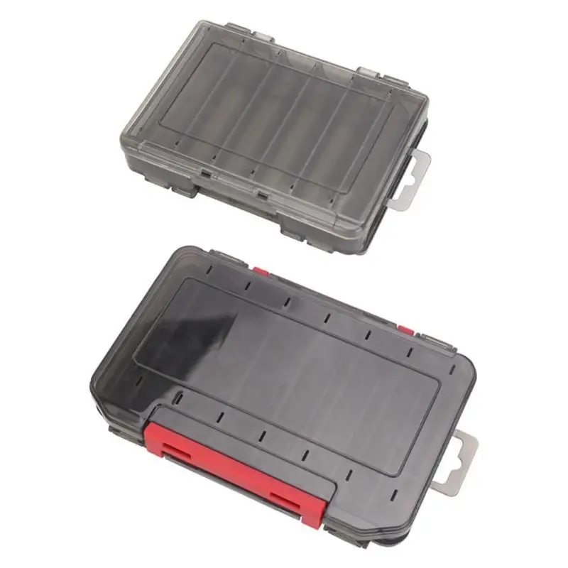 Double Sided Fishing Tackle Box 12 14 Compartments Bait Lure Hook Storage Classified Accessories | Спорт и развлечения