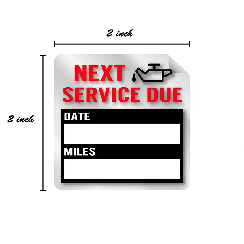 Наклейка с напоминанием об обслуживании замены масла наклейка на окно наклейки