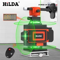 hilda 3d4d laser level auto self leveling 360 horizontal and vertical cross super powerful green laser level