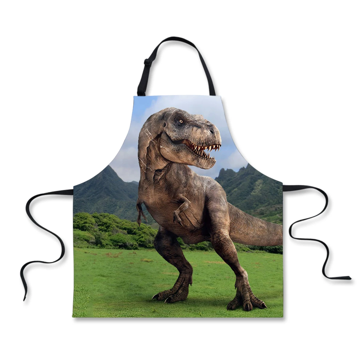 

Lovely Dinosaur 3D Print Kitchen Unisex Apron Cooking Aprons for Women Barista Polyester Chef Pinafore Sleeveless BBQ Baking Bib