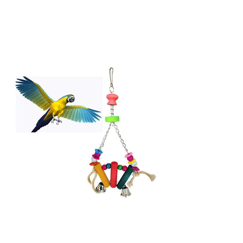 Красочная птица качели игрушка для попугаев окунь подвесная клетка конуаров