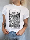 Sunfiz YF футболка с эмпрессой Таро карточкой Майер Аркана удача теллинговое оккультное футболка Повседневная С Круглым Вырезом Повседневная для женщин хлопковая футболка