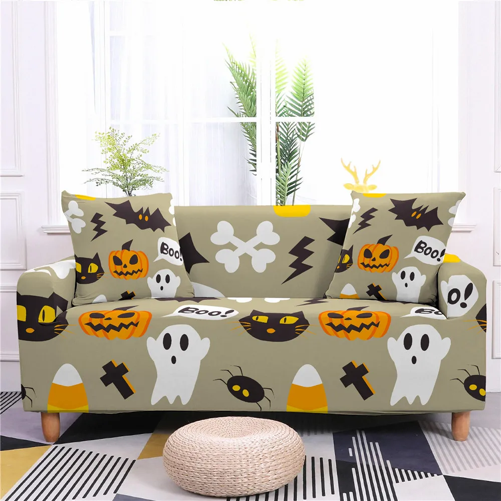 Чехол для дивана в стиле Хэллоуин противогрязный чехол эластичный чехлы