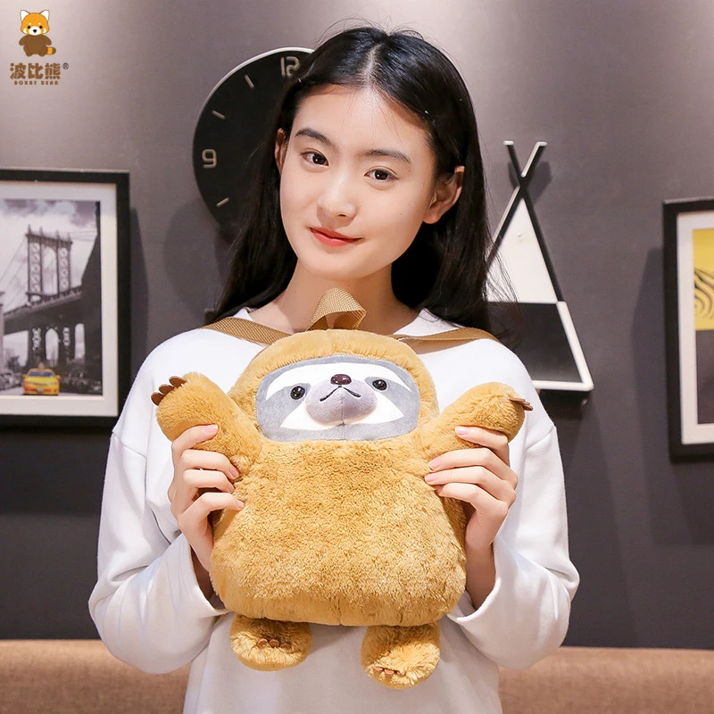 

32cm Kawaii Sloth Animal Series Plush Toy Cute Backpack Infant Kids Preschool Bag Cross-border Plush Backpack For Children Gift