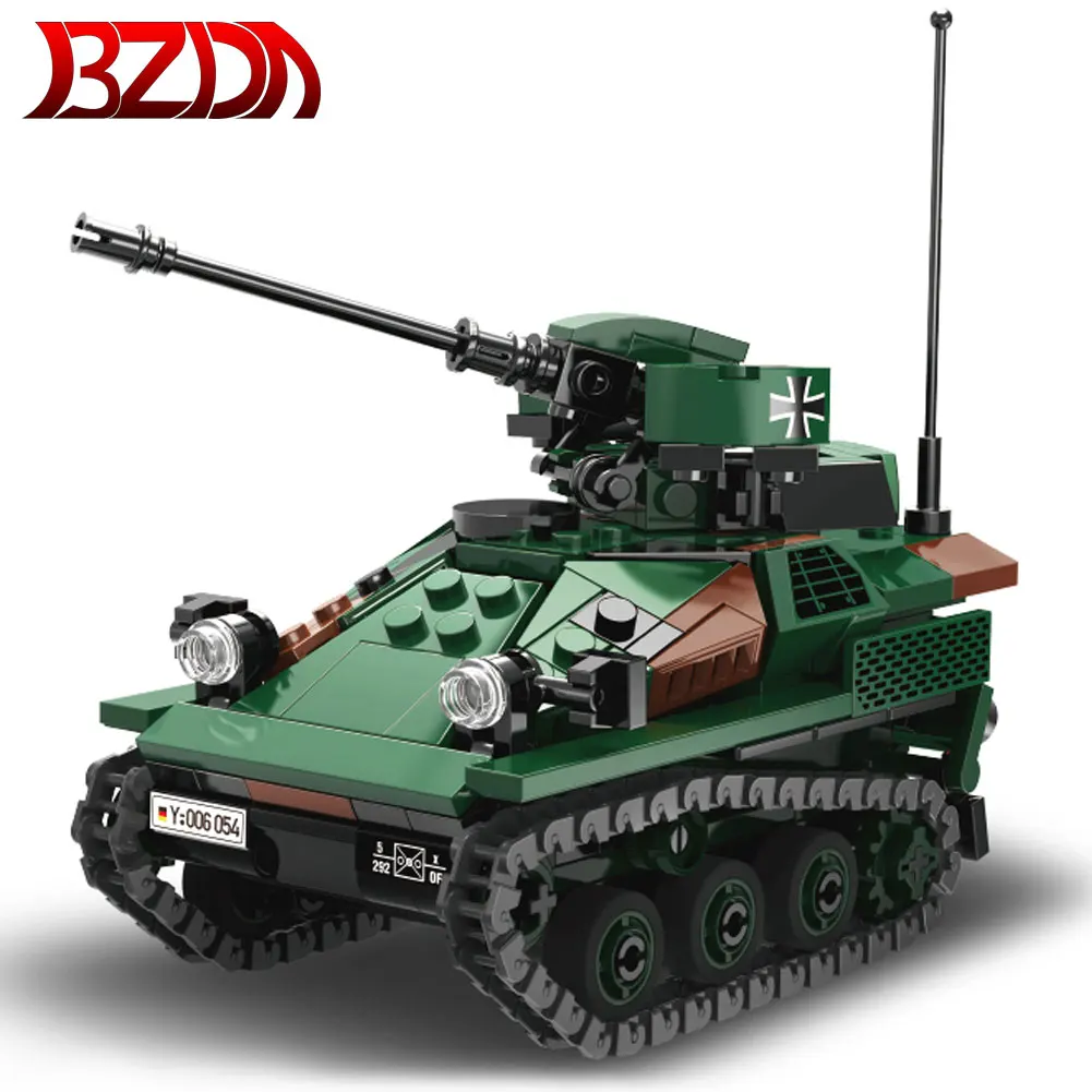 

Xingbao Military Panzer Tank Model Building Blocks WW2 Soldier Figures Man Weapon Bricks DIY Educational Toys For Children