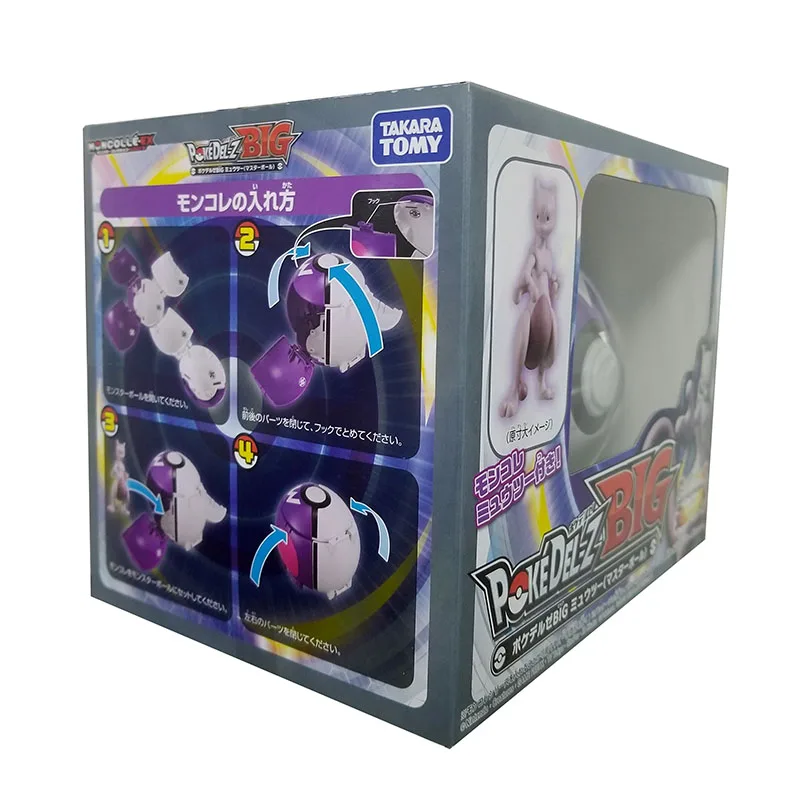 Takara Tomy фигурки pokedel-z большой покебол с Mewtwo игрушки аниме покемонов коллекции