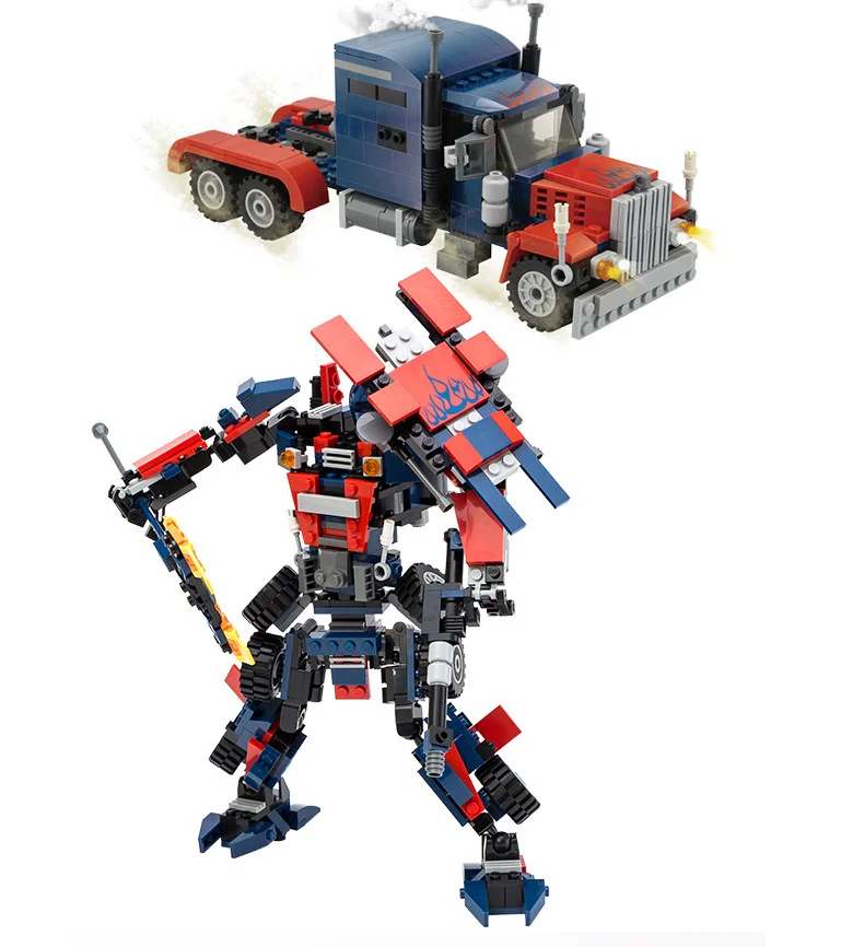 Blocks Toy Transformation Serie Building Set Robot Car Truck Model Deformation Gudi For Boy Compati Ble New 2-in-1 | Игрушки и хобби