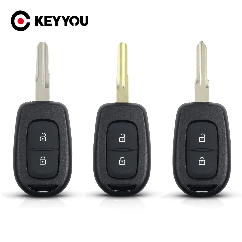 

KEYYOU 10x 2 button Car Remote key Shell Case For Renault Duster Kwid Sandero Logan 2013 - 2018 Auto Key With VAC102 Blade