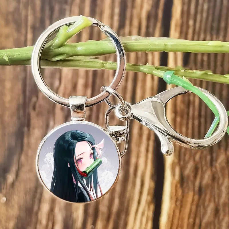 Брелок для ключей с фигуркой рассекающего демонов кольцо подвеской в виде катаны