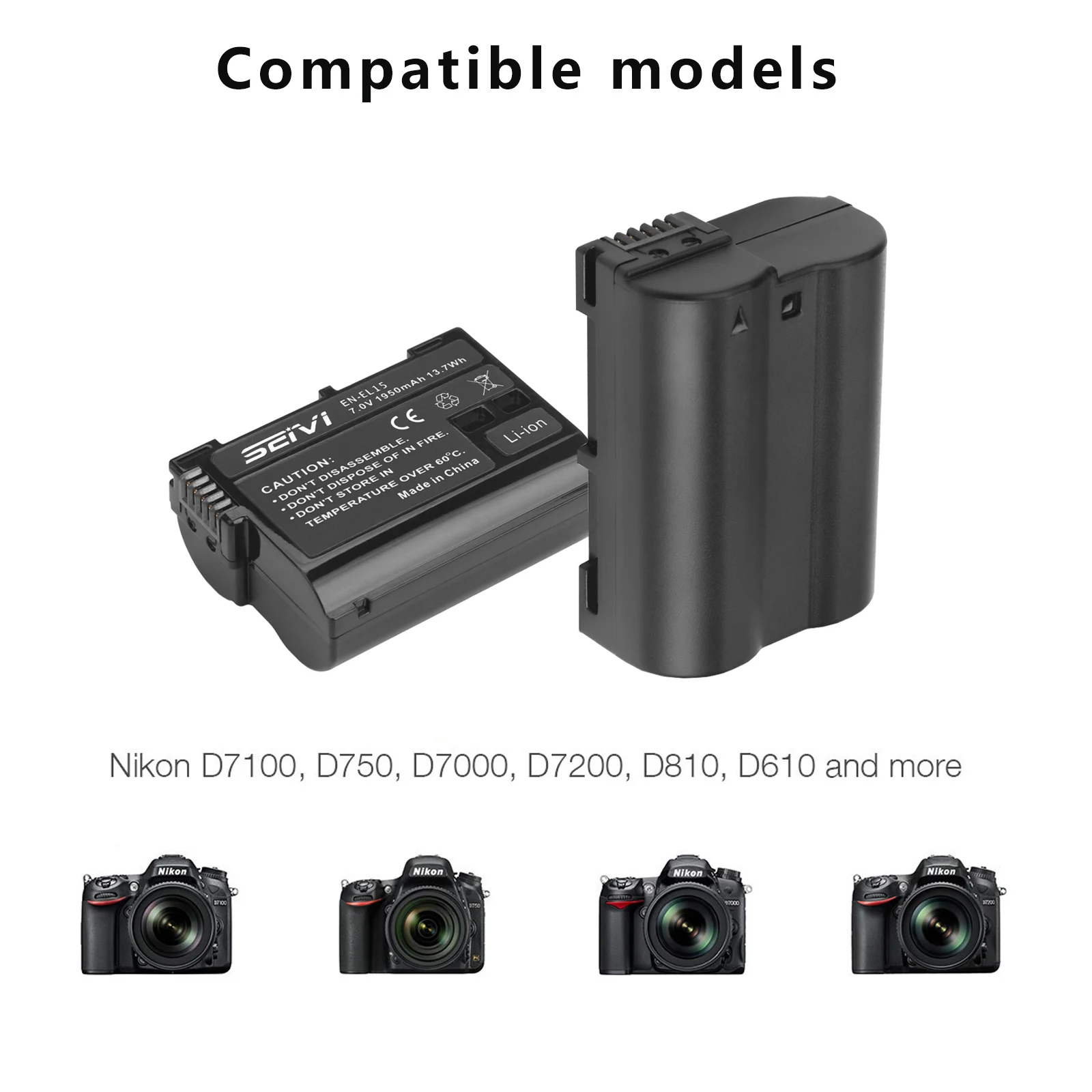 EN-EL15C EN-EL15 Аккумулятор для Nikon Z5 Z6 II Z7 Z7II D7000 D7100 D7200 D850 D750 D7500 D810 D500 D800 - купить по