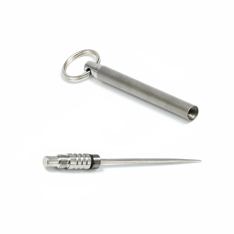 Титана Открытый Edc Бутылочки Для Зубочисток фрукты вилка кемпинг инструмент