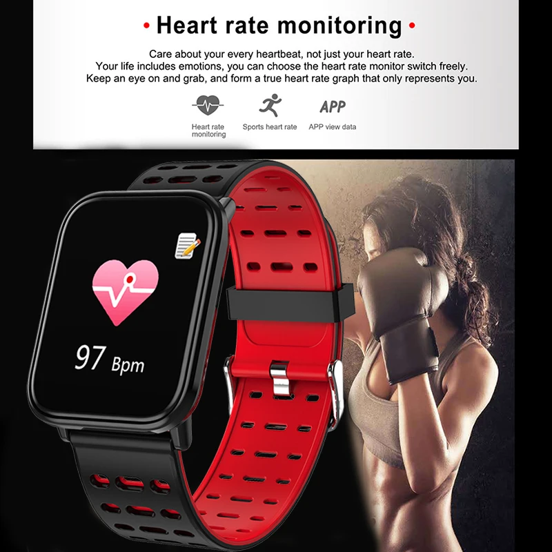 LIGE 2019 новинка полный экран сенсорный спортивный умный Браслет пульсометр