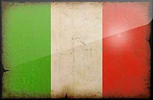 

Металлический знак NGFD, итальянский флаг с винтажным дизайном, металлический жестяной знак 8x12 дюймов