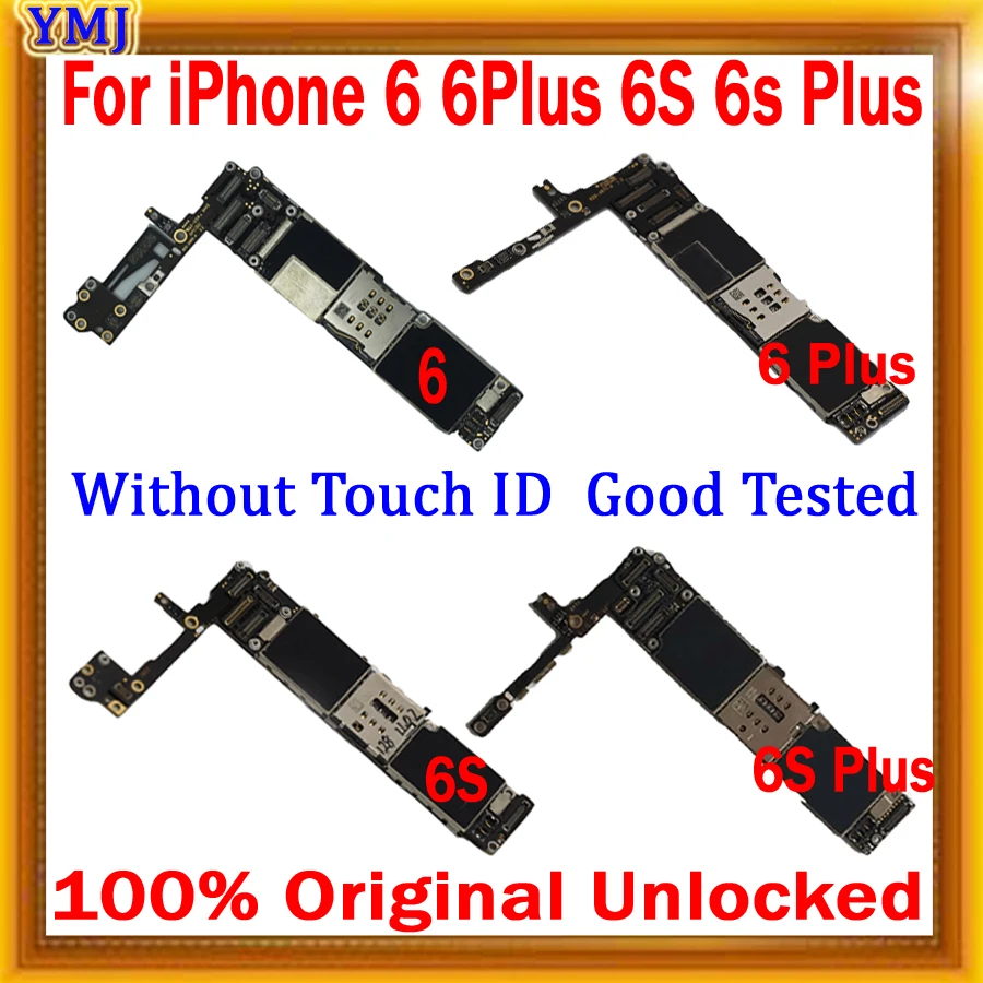 Оригинальная материнская плата для iPhone 6 Plus 6S 6s без Touch ID с полной разблокировкой P