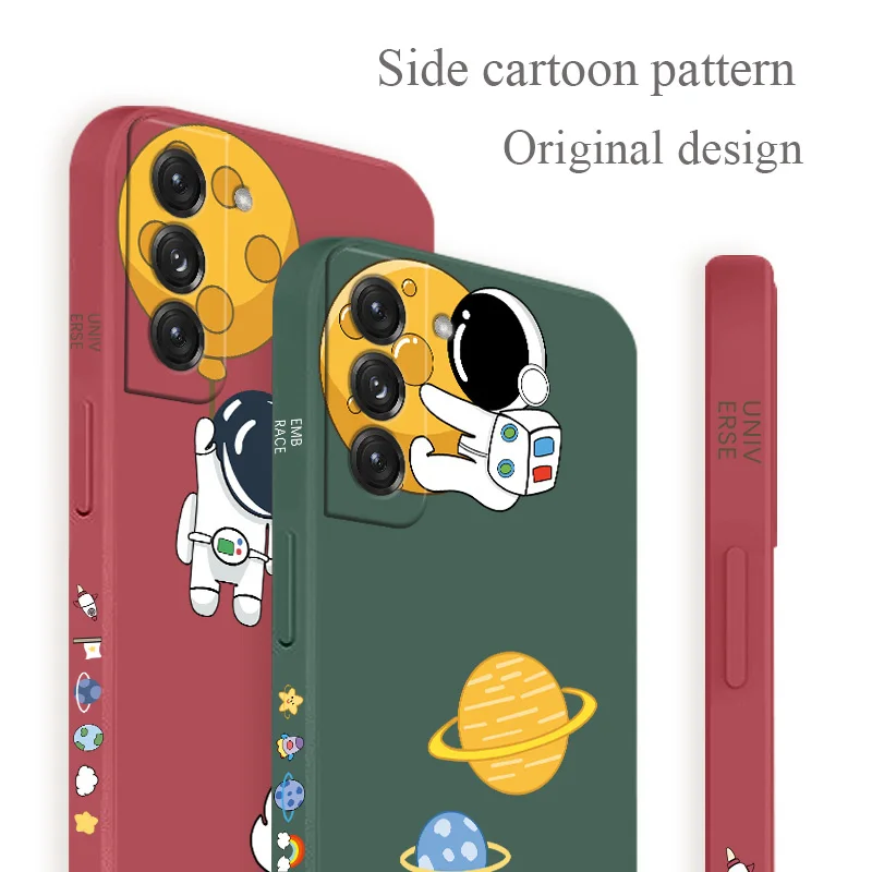 Planet Astronaut Phone Case For Samsung Galaxy S21 S20 FE S10 Note 20 10 Ultra Plus A72 A52 A42 A32 A71 A51 A41 A31 A21S Cover