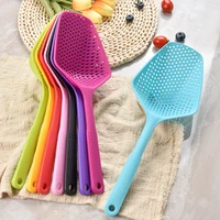creative plastic strainer shovel food filter scoop large long handle colander spoons drain gadgets kitchen cooking tools