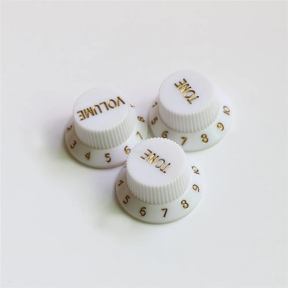 White 1 комплект 1V2T красочные ручки для электрической гитары DIY гитарные части регулятор громкости гитарные части Аксессуары для гитары - Цвет: White