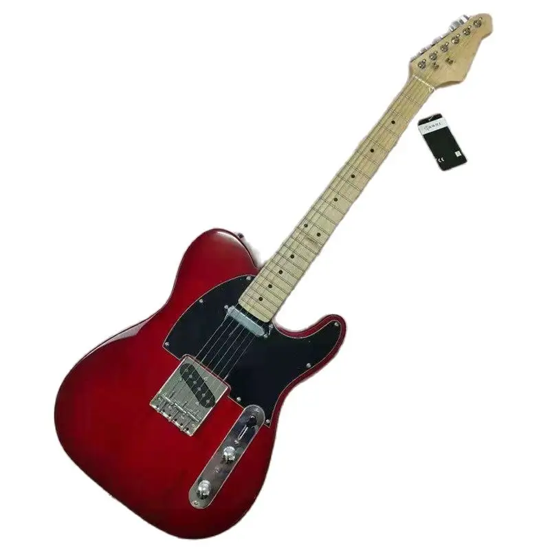 6 saiten gitarre tl stil elektrische gitarre 39 zoll blau gelb sunburst farbe solide ashwood körper holz gitarre hochglanz finish free global s