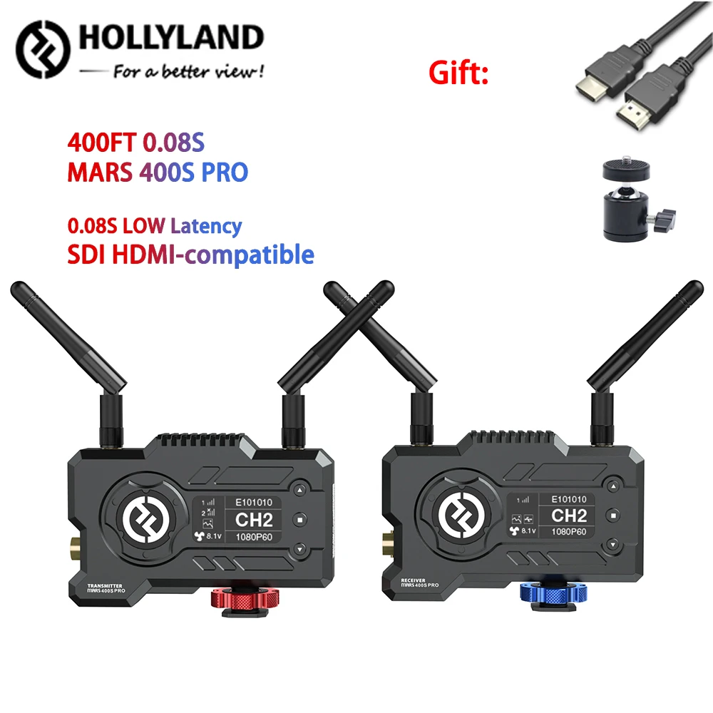 

Hollyland Mars 400S pro SDI 1080P Беспроводная система передачи изображения для камеры беспроводной HD видео передатчик приемник