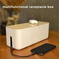 cable storage box anti dust power strip wire case charger socket organizer network line storage bin charger wire management