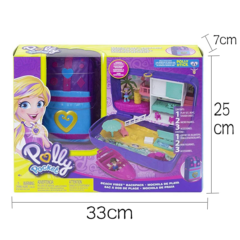 Mattel Polly Карманный дом для девочек, куклы, большой мир, Коробка С Сокровищами, роскошный автомобильный дорожный костюм, игрушки для девочек, Большой карманный мир