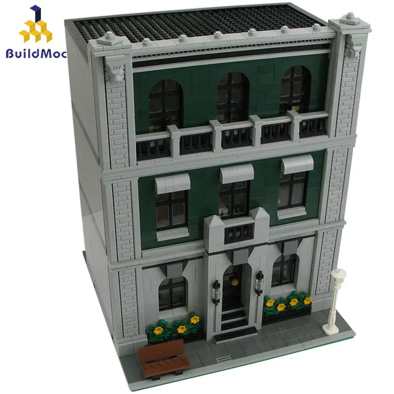 

BuildMoc City Buildings European Style House Architecture Building Blocks MOC City Street View Bricks Educational Kids Toys Gift