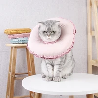 japanese style soft cloth anti licking ointment ring elizabeth donut lace pet macaron protective cover