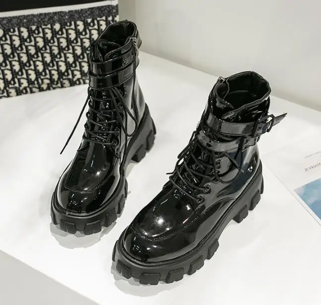 Женские ботильоны на шнуровке осенне-весенние полусапожки из искусственной кожи