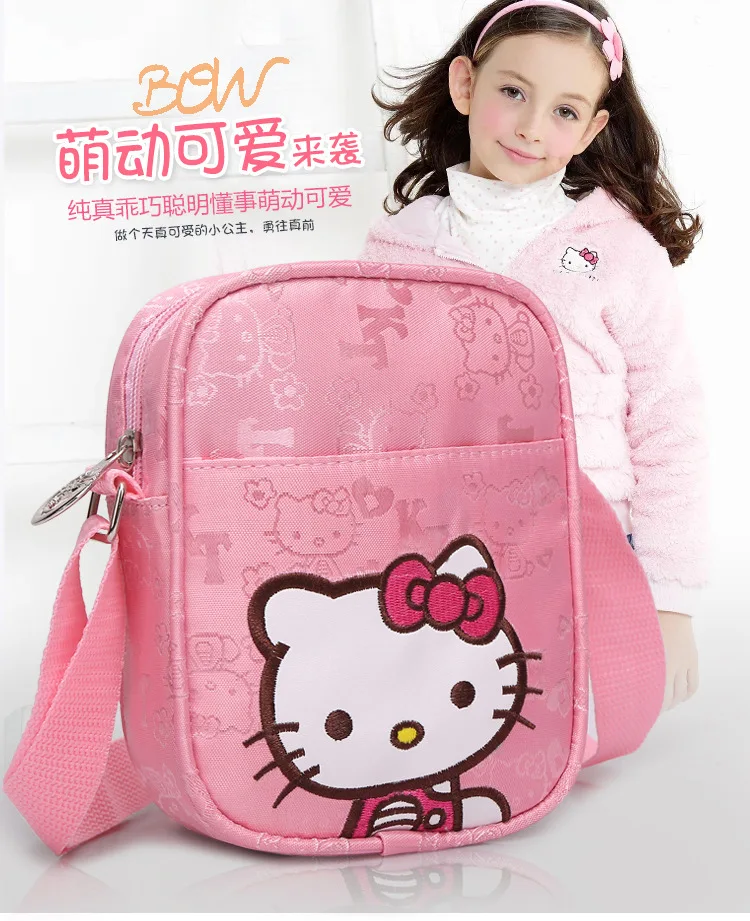 Hello kitty/Повседневная сумка на плечо для девочек; модные водонепроницаемые детские сумки; сумка для монет
