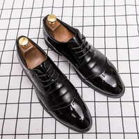 social shoe male leather shoes elegant business formal shoes men black office shoes classic dress shoes flat