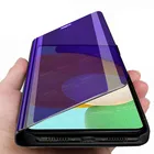 Чехол для Samsung Galaxy A52 5G, умный зеркальный флип-чехол на магнитной застежке для Samsung A 52 SM-A526B 6,5 дюйма, чехол для телефона, чехол-книжка с подставкой, оболочка, чехлы